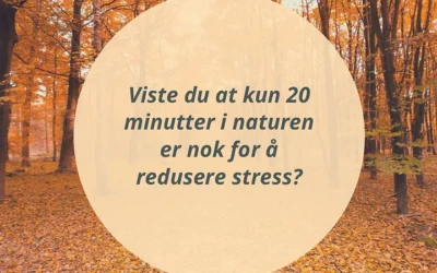 20 minutter i naturen er medisin mot stress